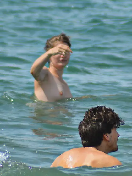 South of France on topless beach...