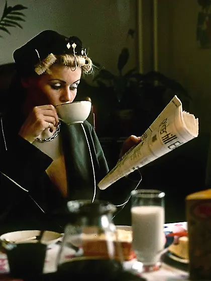 Hot secretary pink blouse