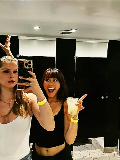 Erin Moriarty and Karen Fukuhara