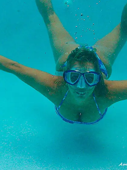 Blonde slut scuba gear