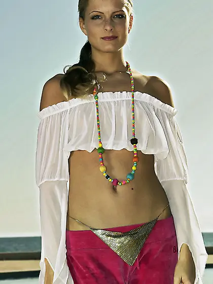 Cayenne Klein takes her clothes off by the pool and teases us wi