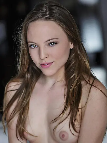 Hottest naked babe Aubrey Star is before the camera playing arou