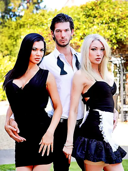 Sexy inviting blonde brunettes