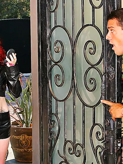 Curly hair redhead stunner