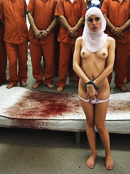 Hijabi girl in Male prison