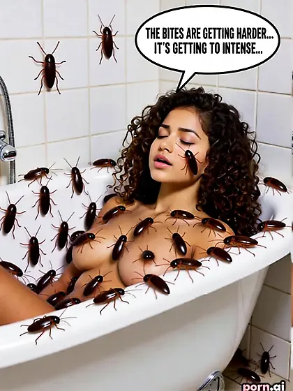 Alee gets taken in her tub.  BY ROACHES!!