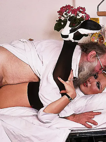 This nurse knows how to treat an older man