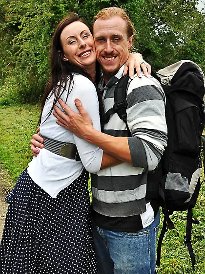 Hot cougar teases hubby