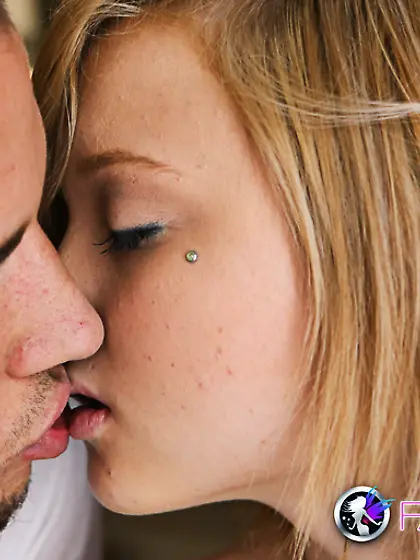 Slim teen blonde nailed