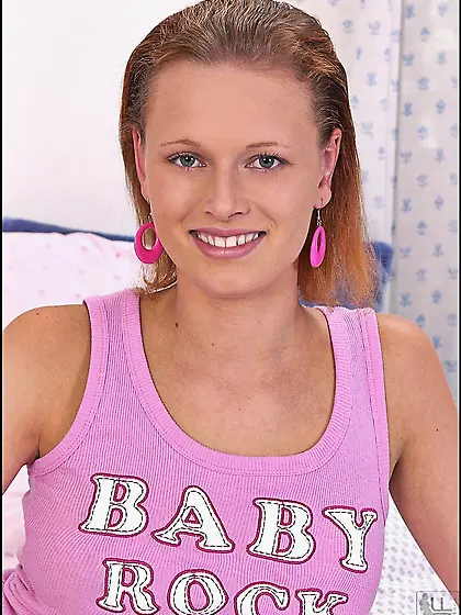 Redhead girl Katrin is beautiful in sexy close-ups with her tits