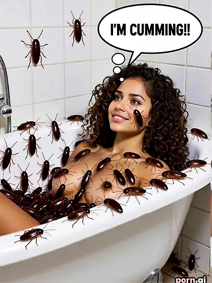 Alee gets taken in her tub.  BY ROACHES!!