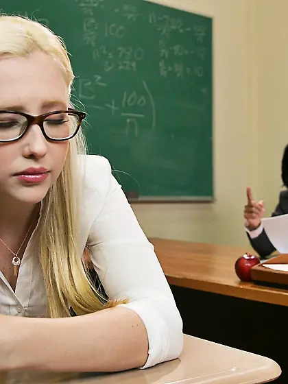 Lesbian ladies enjoying sex in the classroom and it is hot