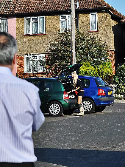 Home nylon sex blonde