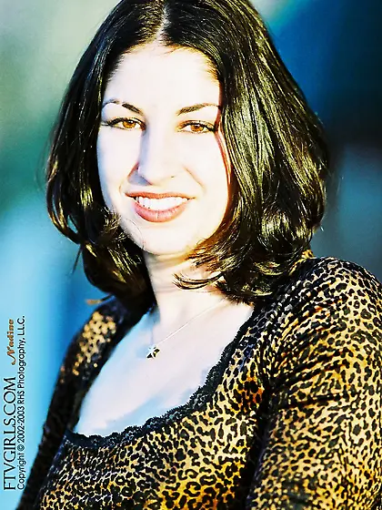 Hot brunette hottie Nadine FTV strips her tight dress and shows