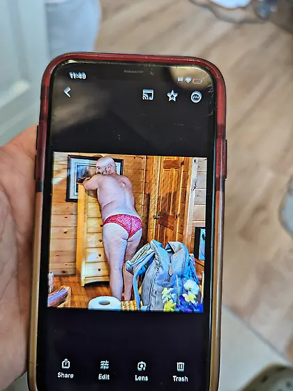 crossdressing straight man in panties