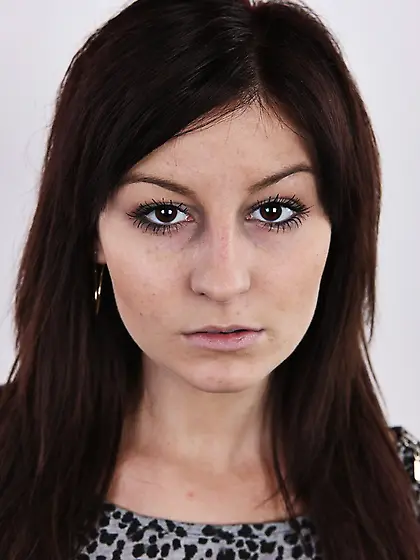 Hot petite brunette long