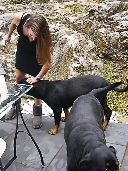 Polish milf backstage