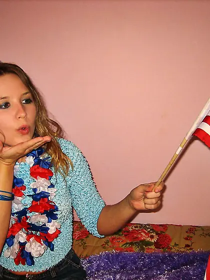 Cute Miss America College Girl