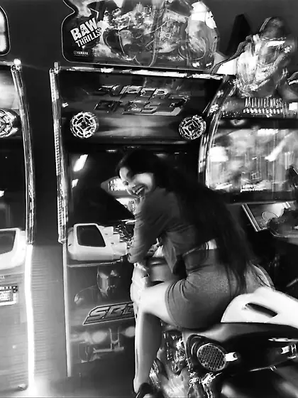 McKayla Maroney in a grey outfit