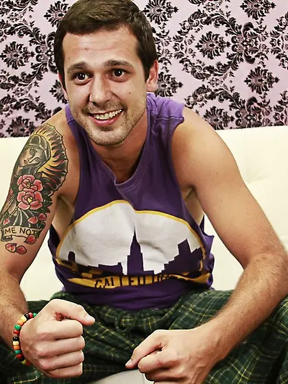 Blonde chick small tits