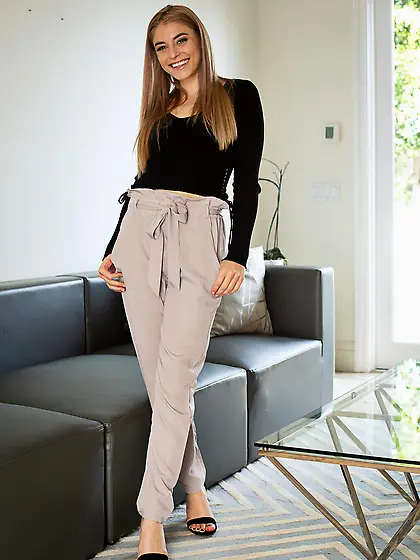 Nikki Peach teases the camera with her tight pussy before gettin