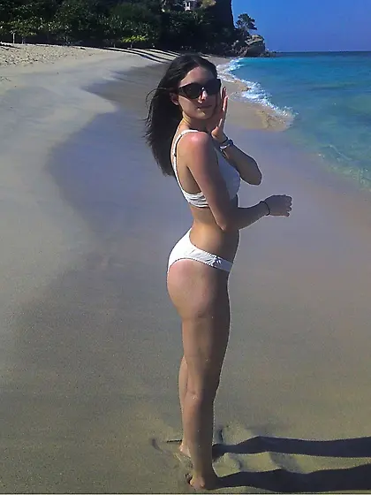 Sexy teen in bikini at the beach