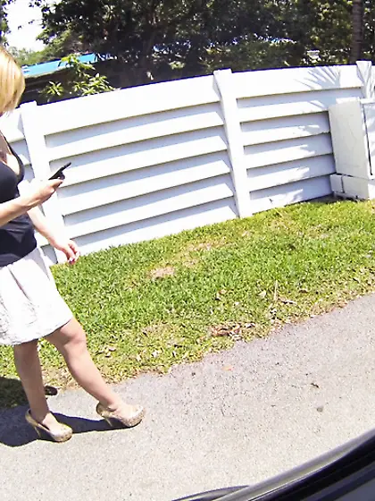 Hot-shaped blonde big ass