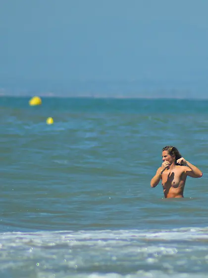 South of France on topless beach...