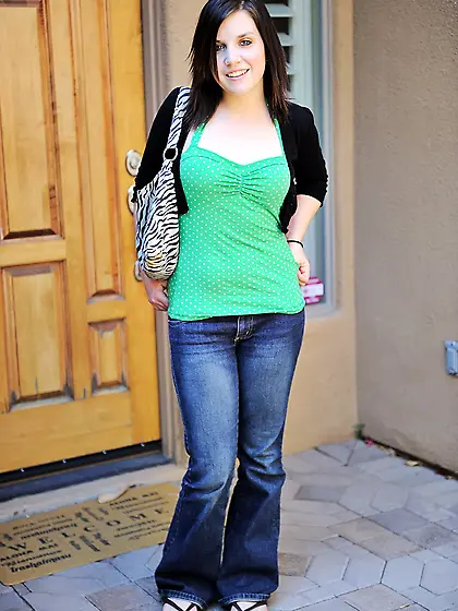 Cute Myra FTV gives a closeup of her puffy nipples and shows her