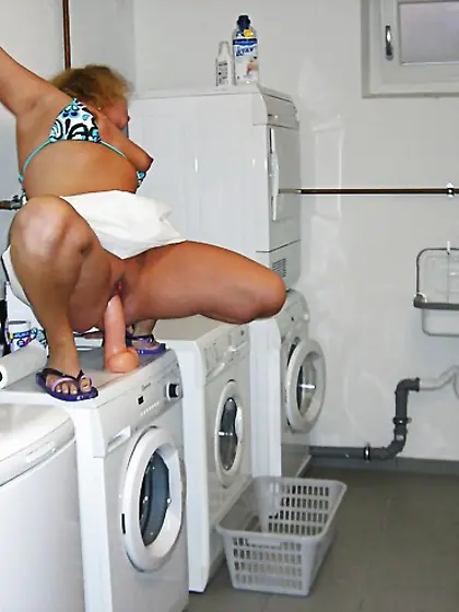 With my Dildo in the Laundry