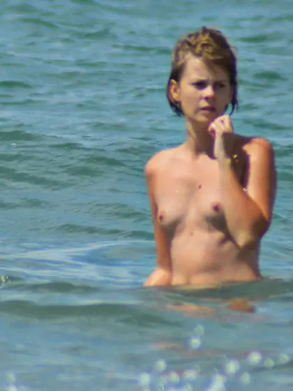 South of France on topless beach...