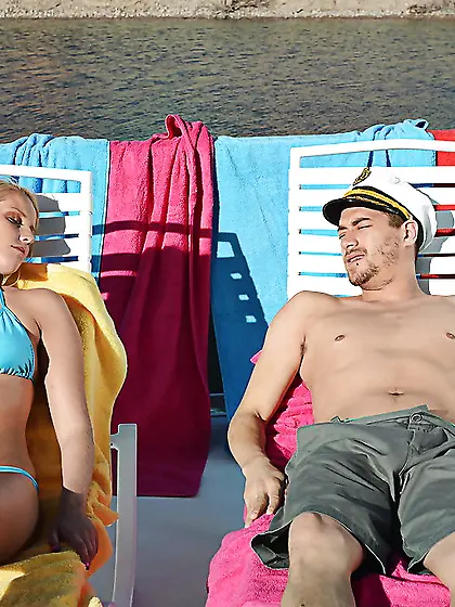 American hot cute blonde blowjob