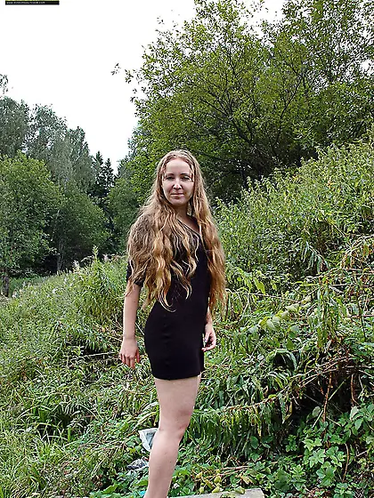 Pissing teen on the old table