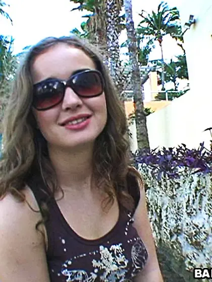 Lindsay got a little shy