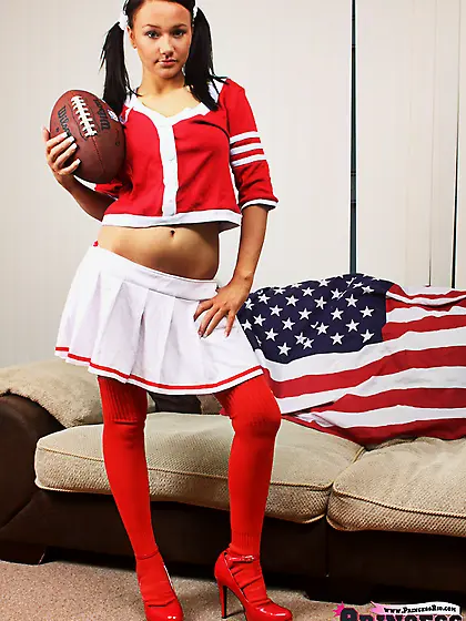 Busty teen slutty footballer