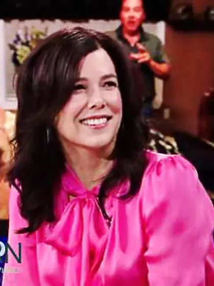 Lauren Graham - Pinkish Satin Half-Top