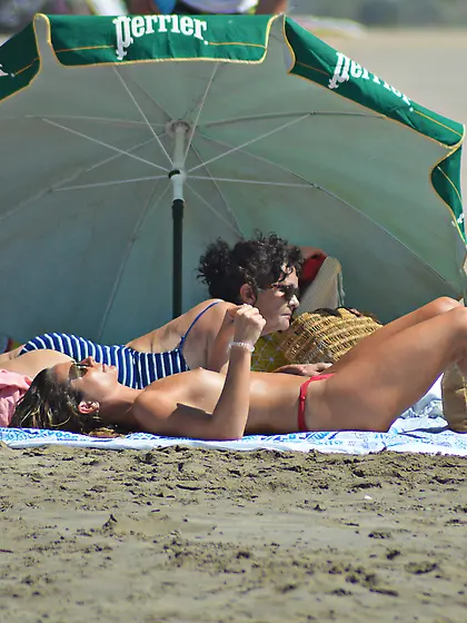 South of France on topless beach...