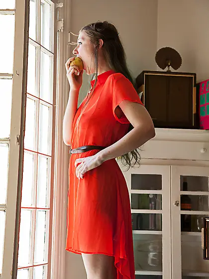 Breathtaking brunette teen babe