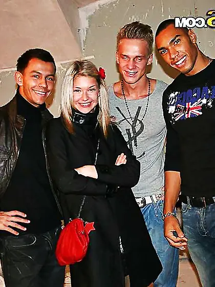 Doll in pantyhose in the real gang-bang porno