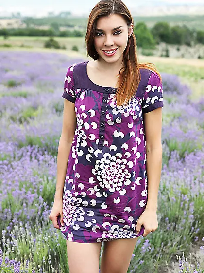 Handsome and adventurous Balina A strips and poses nude in the n