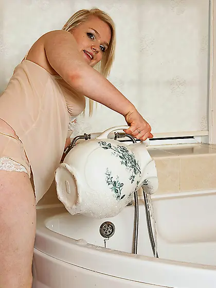 Bath time for this babe