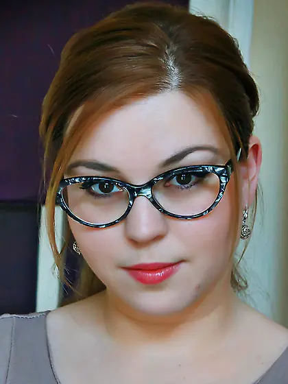 White girl with fire red hair and big tits