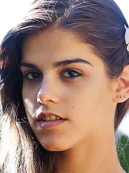 Leggy greek brunette teen