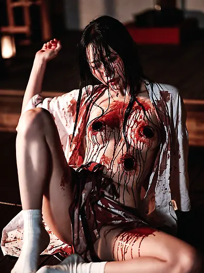 Kunoichi Gunshot Gore (AI)