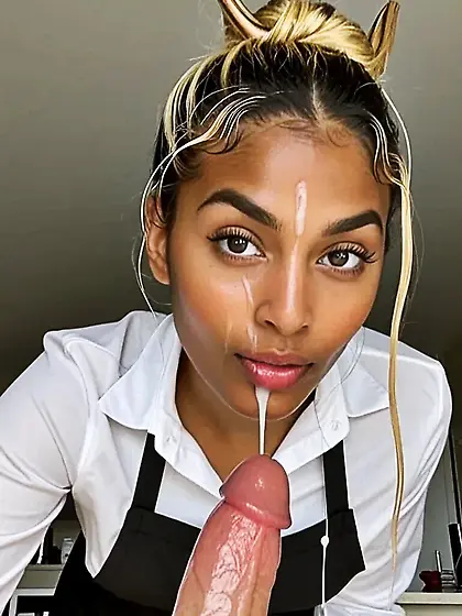 Sri Lanka waitress does some extra hours with her Chef