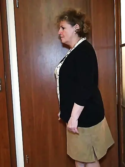 Old granny in the bathroom