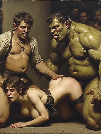 slender girls with orc