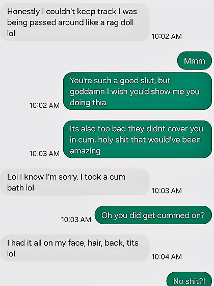 Candy's cheating gangbang texts