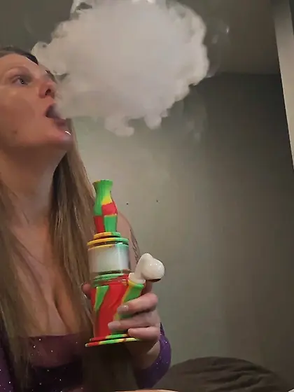 married milf blowing clouds
