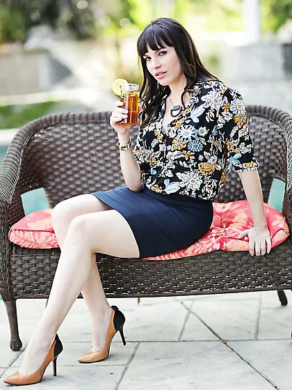 Hot brunette cougar floral